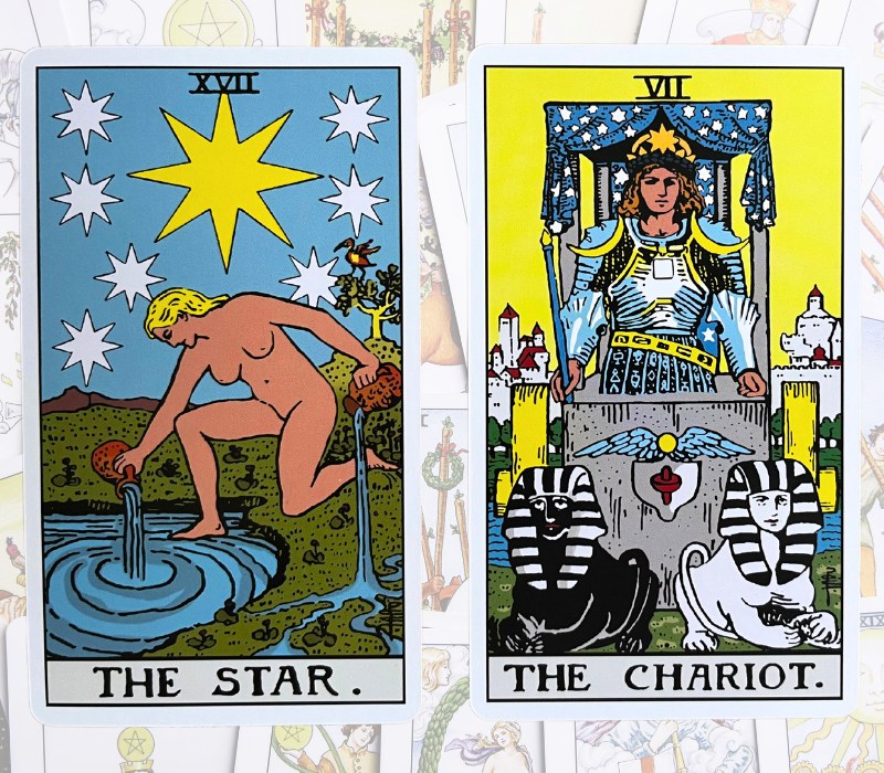the star and the chariot tarot card combination